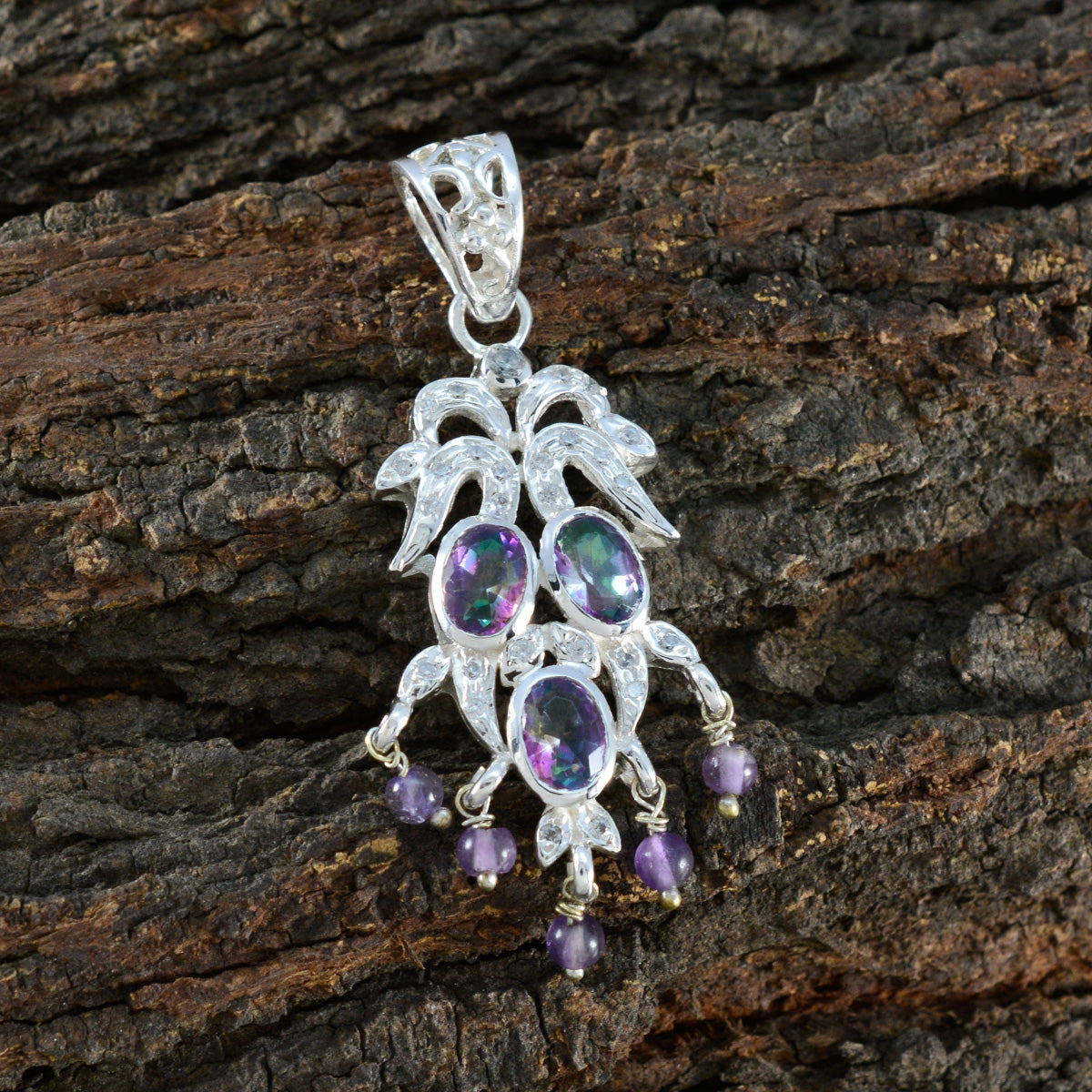 Yasmine multicolor Bubble Featherlight Pendant