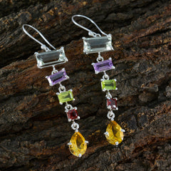Riley Multicolor Gemstone Dangle Earrings for Any Occasion