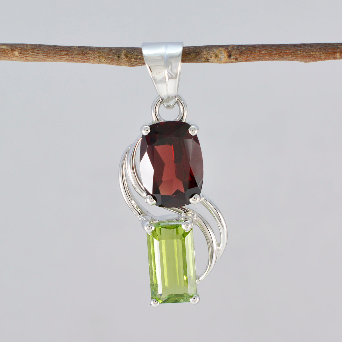 Zoe Multicolor Gemstone Pendant in Elegant Design