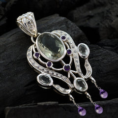 Leah Multicolor Gemstone Pendant with Elegant Design