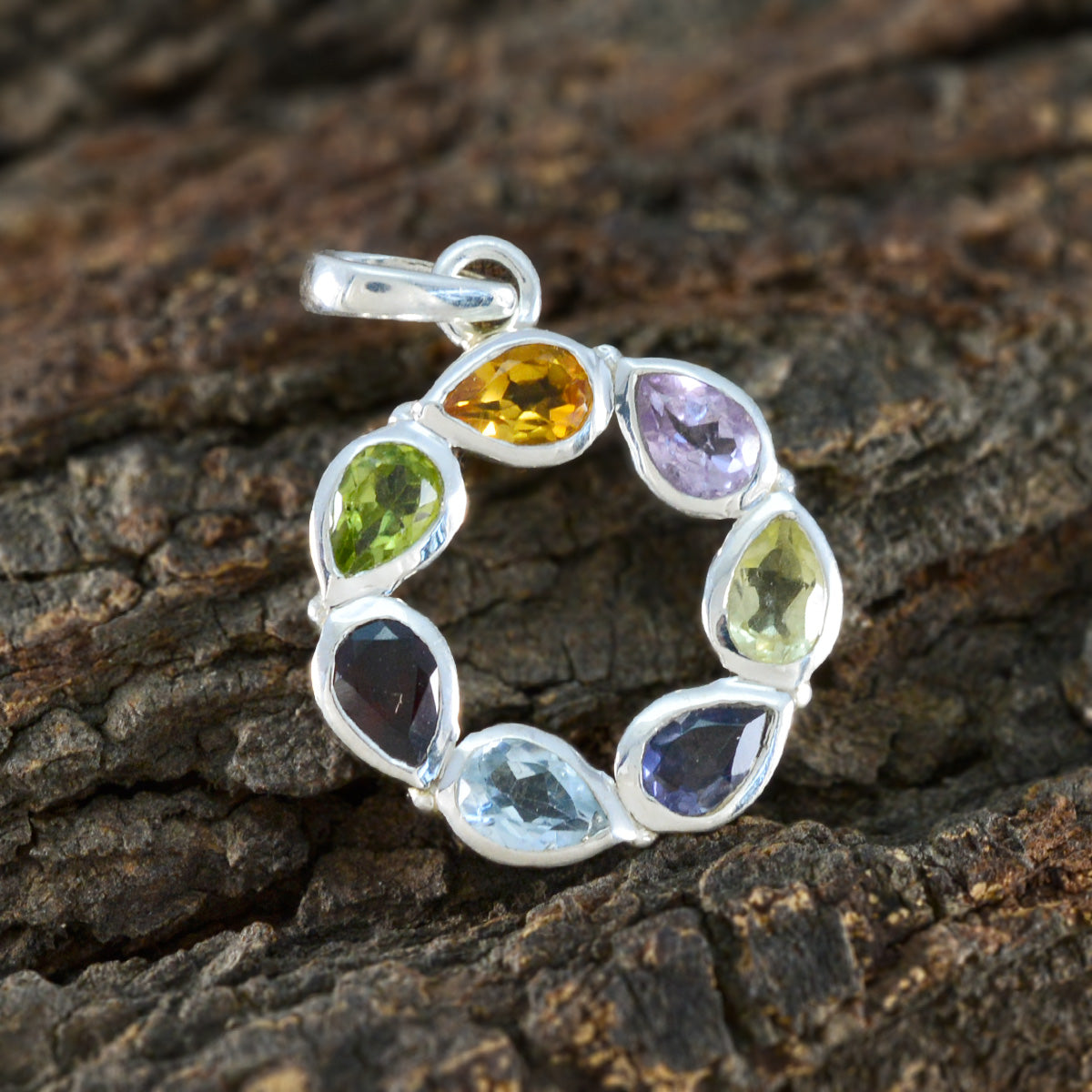 Katharina Multicolor Gemstone Pendant - Vibrant Jewelry