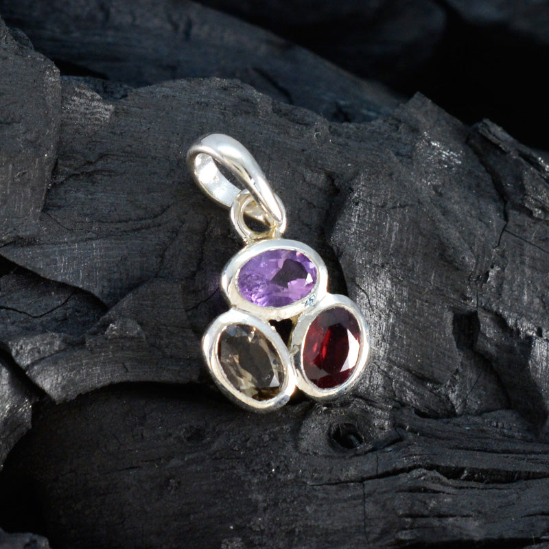 Naomi Multicolor Heart Pendant - Gemstone Jewelry