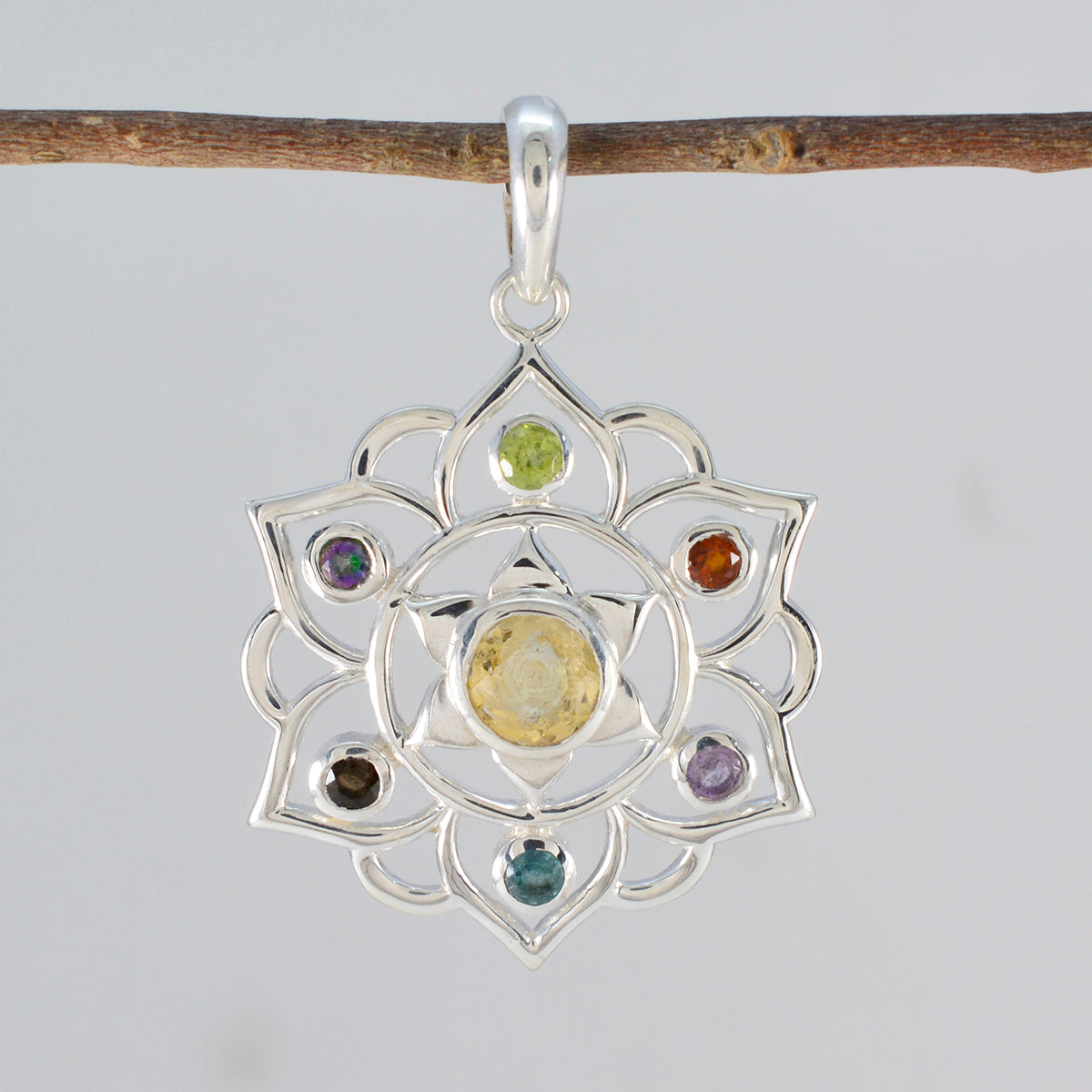 Mila Multicolor Pendant Jewelry with Gemstone Design