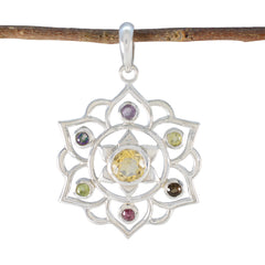 Nella Multicolor Rope Pendant for Stylish Jewelry Multi Stone multicolor Multicolor