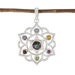 Zoe Multicolor Rope-Wire Pendant for Vibrant Style Multi Stone multicolor Multicolor