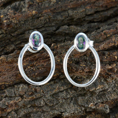 Savannah Multicolor Solitaire Stud Earrings for Chic Style