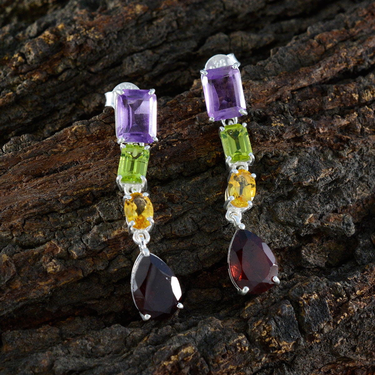 Milagros Multicolor Stud Earrings for Any Occasion