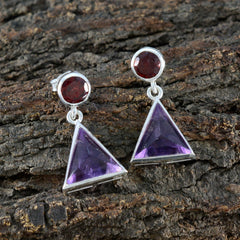 Maria Multicolor Stud Earrings - Trendy Gemstone Style