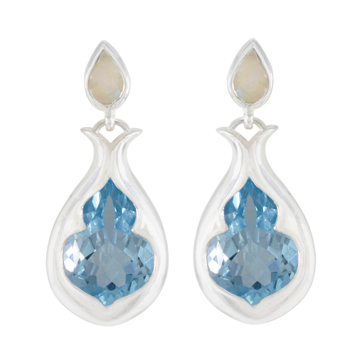 Ines Multicolor Toi Et Moi Earrings - Stylish Gemstone Design Multi multicolor Stud