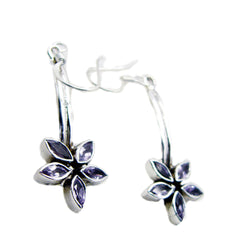 Teresa Multiple Dangle Earrings India in Unique Floral Design Amethyst Purple Dangle