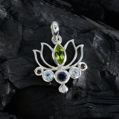Nayara Gemstone Pendant with Artistic Silver Design