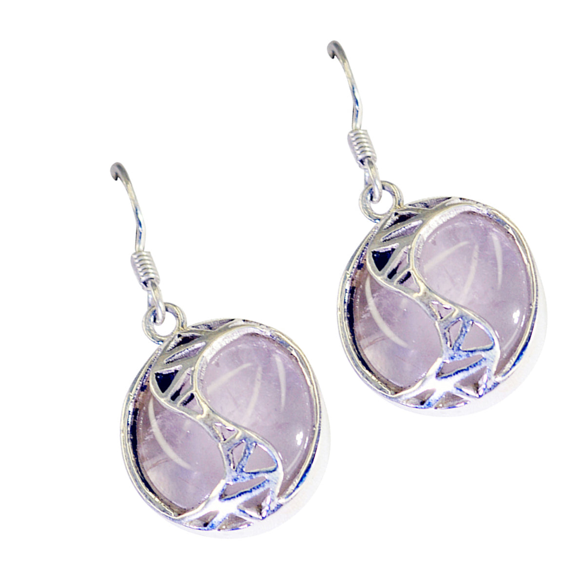 Julia Pink Solitaire Dangle Earrings for Chic Style