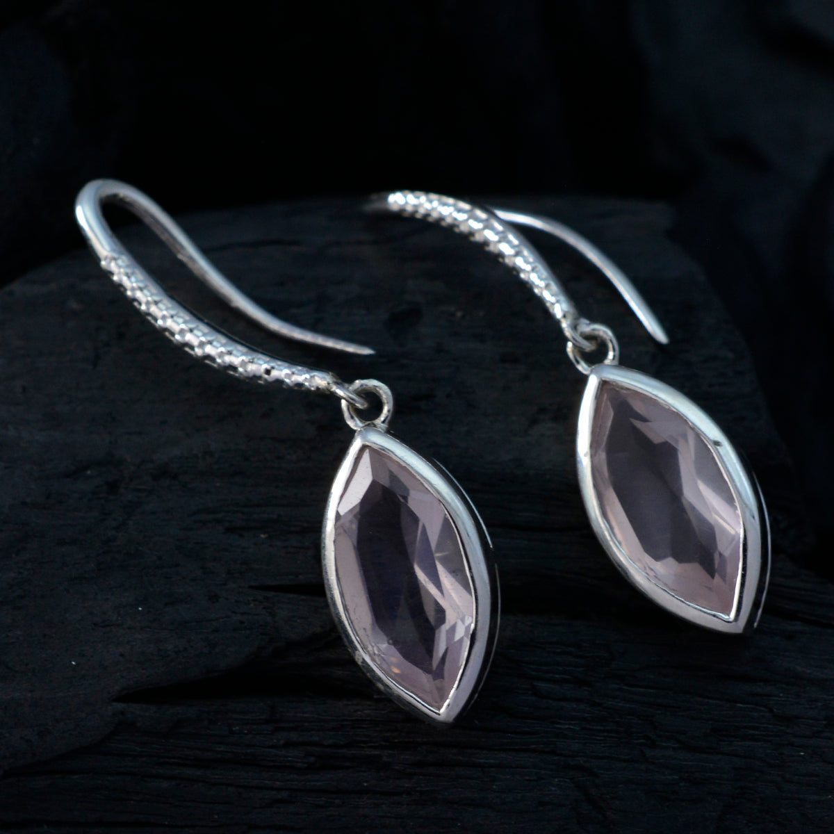 Pauline Pink Solitaire Dangle Earrings for Glam Looks