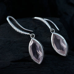 Pauline Pink Solitaire Dangle Earrings for Glam Looks