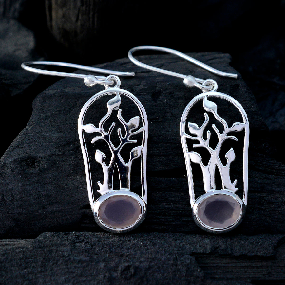Sofia Pink Solitaire Dangle Earrings for Glam Style