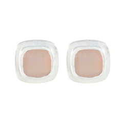 Sophia Pink Solitaire Stud Earrings for Everyday Glam Rose Quartz Pink Stud