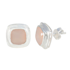 Sophia Pink Solitaire Stud Earrings for Everyday Glam