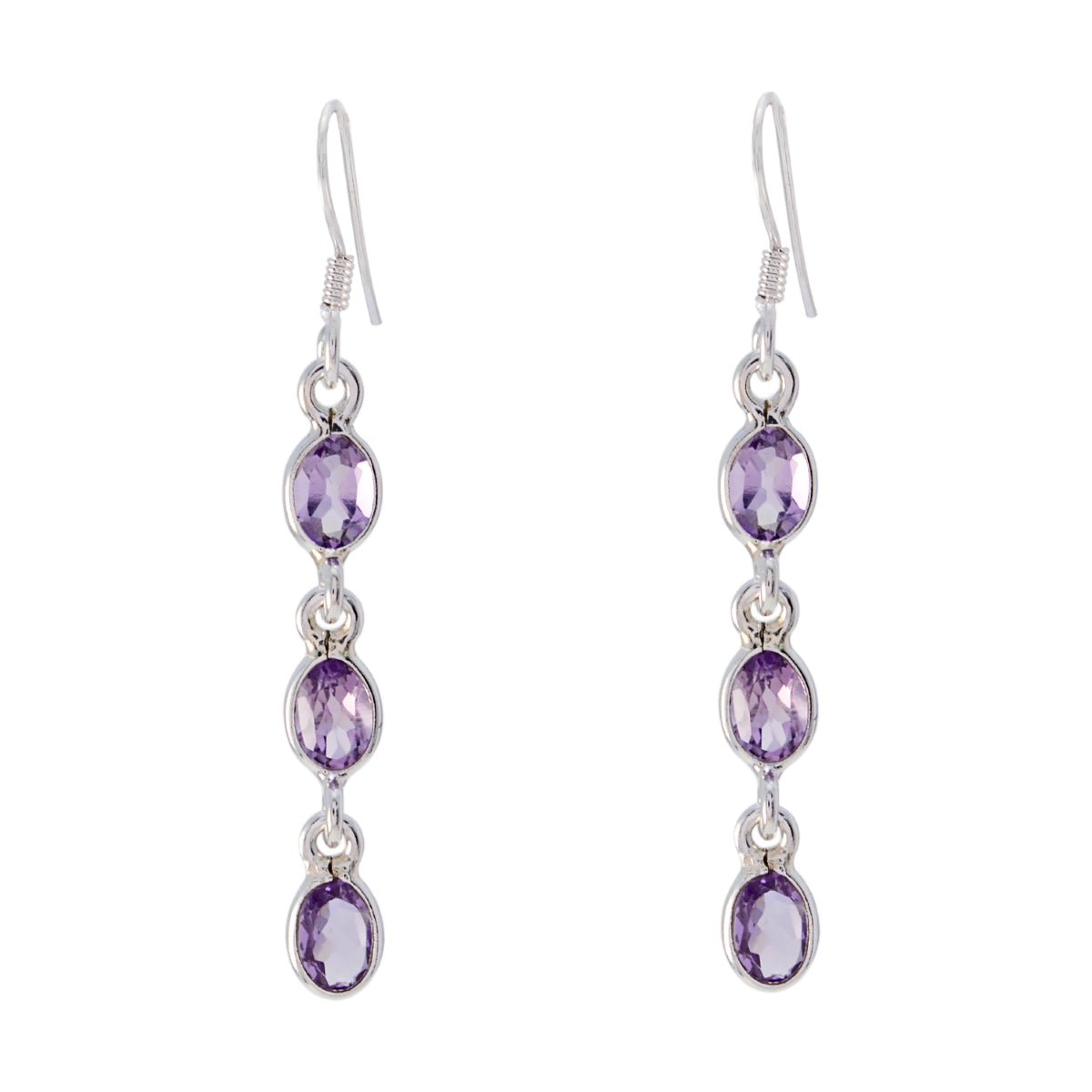 Chloe Purple Dangle Earrings - Elegant Fashion Jewelry Amethyst Purple Dangle