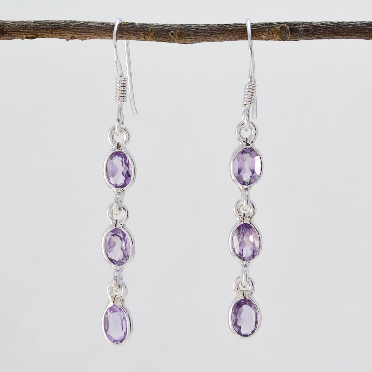 Chloe Purple Dangle Earrings - Elegant Fashion Jewelry