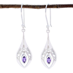 Julia Purple Dangle Earrings for Everyday Glam Amethyst Purple Dangle