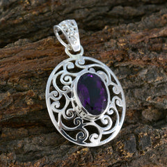 Ellie Purple Filigree Pendant for Everyday Elegance