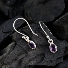 Micaela Purple Gemstone Dangle Earrings for Stylish Looks