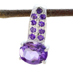 Tereza Purple Gemstone Pendant with Sparkling Accents Amethyst Purple Purple