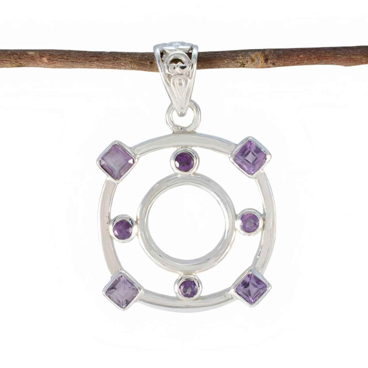 Ida Purple Gemstone Statement Pendant for Fashion Lovers Amethyst Purple Purple