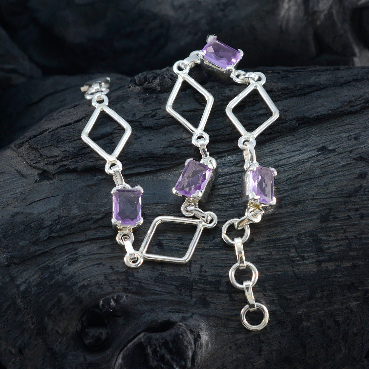 Lucia Purple Links Bracelet for Everyday Glam