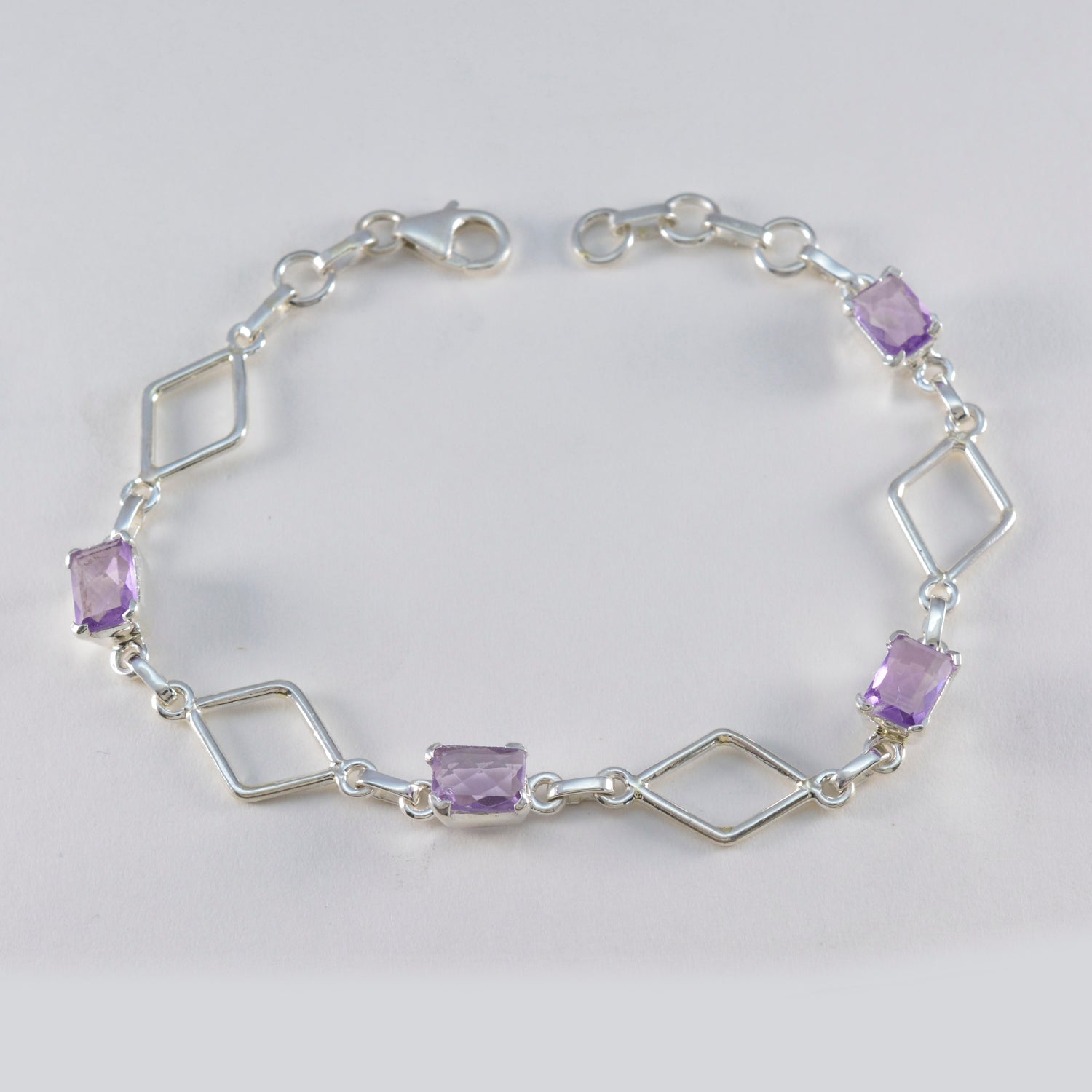 Lucia Purple Links Bracelet for Everyday Glam