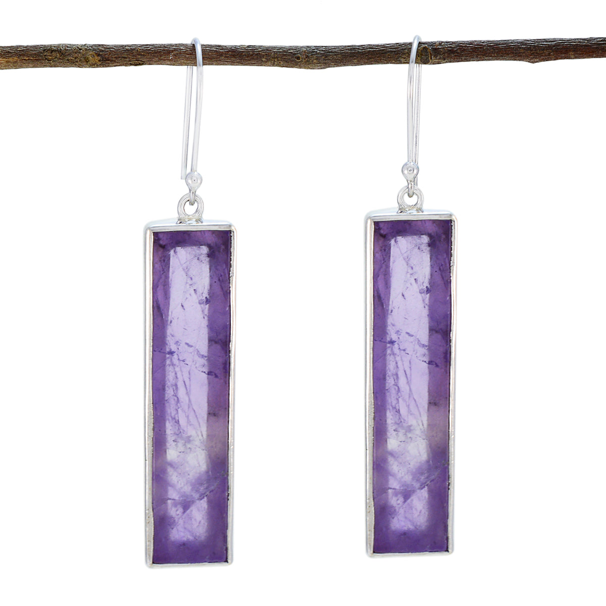 Mia Purple Solitaire Dangle Earrings for Everyday Glam Amethyst Purple Dangle