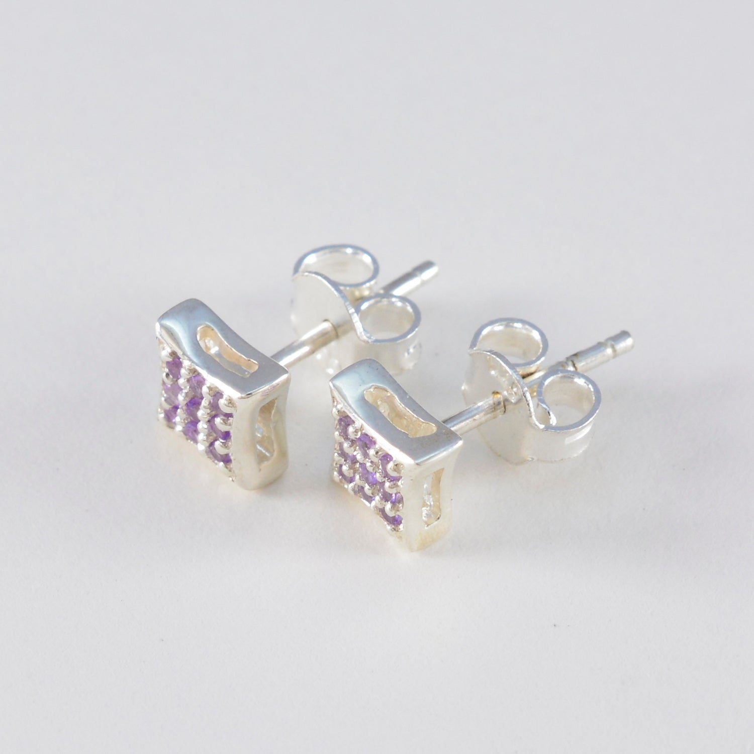 Valentina Purple Stud Earrings for Everyday Glam