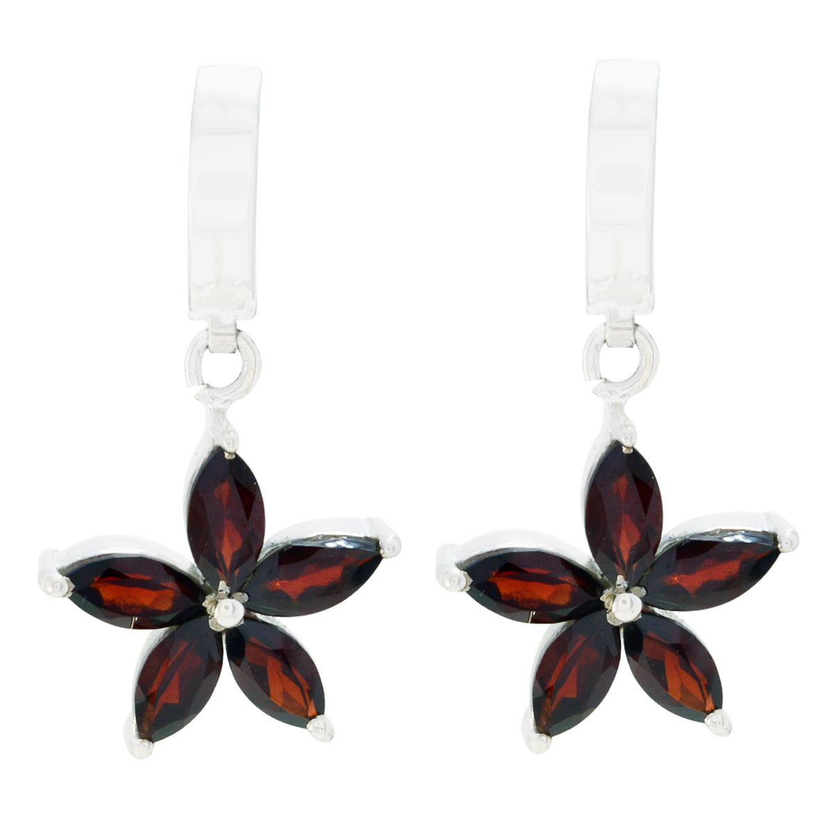 Lourdes Red Gemstone Dangle Earrings for Every Occasion Garnet Red Dangle