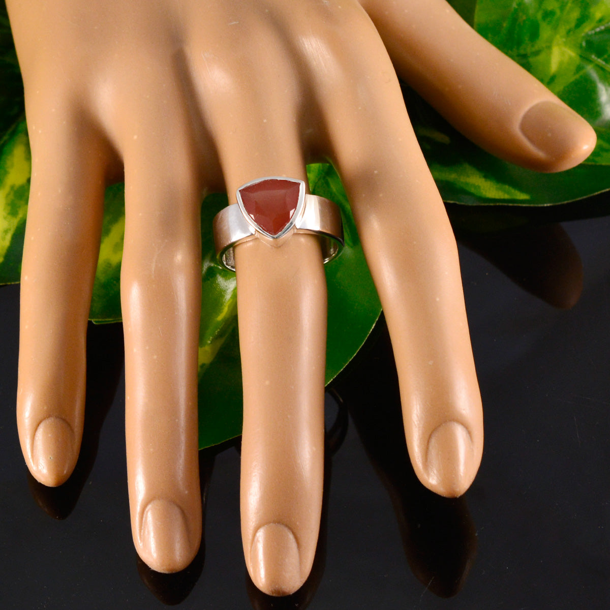 Zazlle Red Gemstone Signet Ring for Everyday Glam