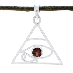 Florencia Red Rope Jewelry India Eye Pendant Necklace Garnet Red Red
