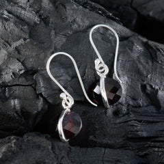 Lucia Red Solitaire Dangle Earrings for Glam Looks
