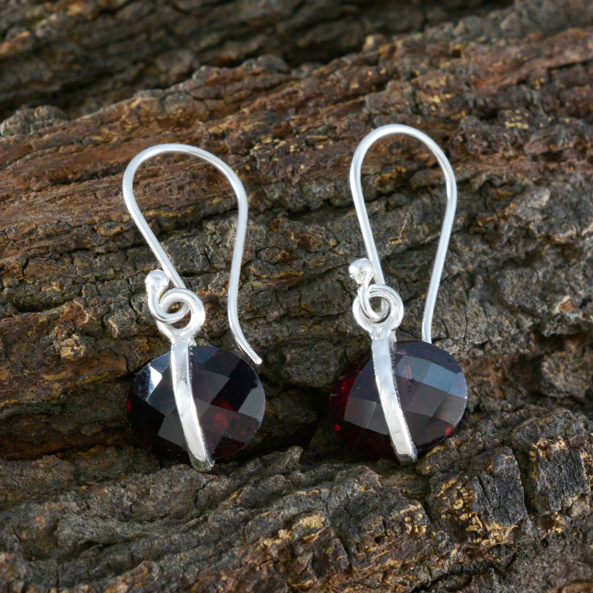 Lucia Red Solitaire Dangle Earrings for Glam Looks