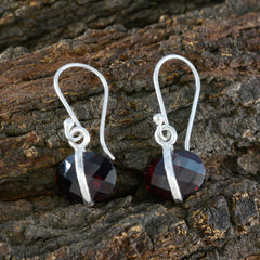 Lucia Red Solitaire Dangle Earrings for Glam Looks