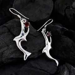 Ying Red Solitaire Dangle Earrings for Everyday Glam