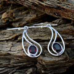Sophia Red Solitaire Dangle Earrings for Glam Looks