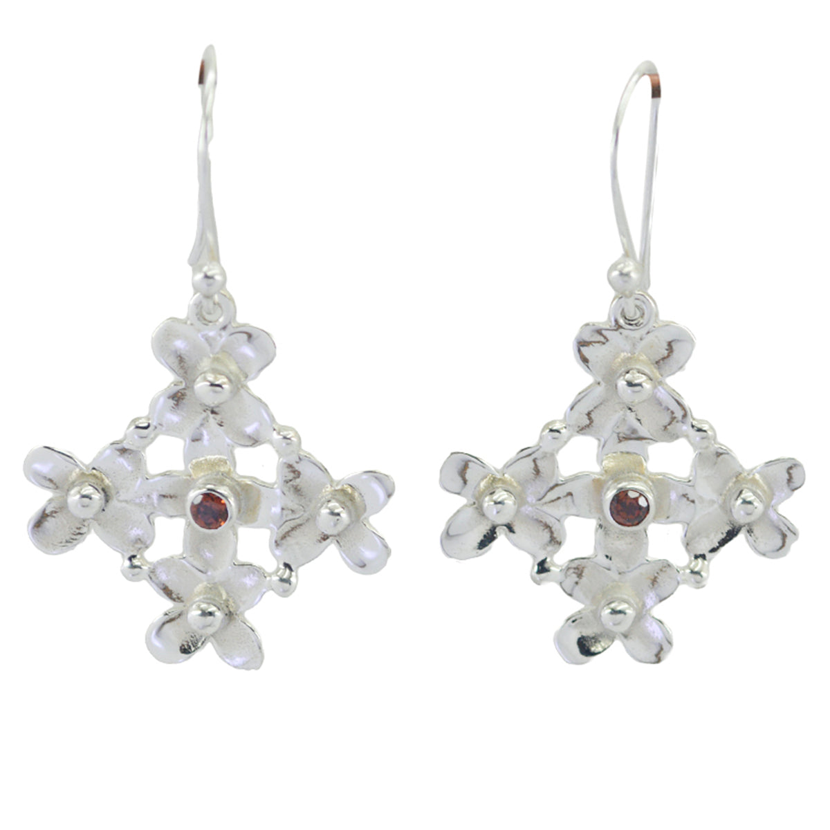Riley Red Solitaire Dangle Earrings for Everyday Glam