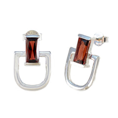 Amanda Red Solitaire Stud Earrings for Stylish Glam