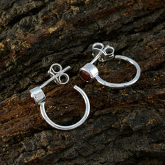 Isabel Red Solitaire Stud Earrings for Everyday Glam