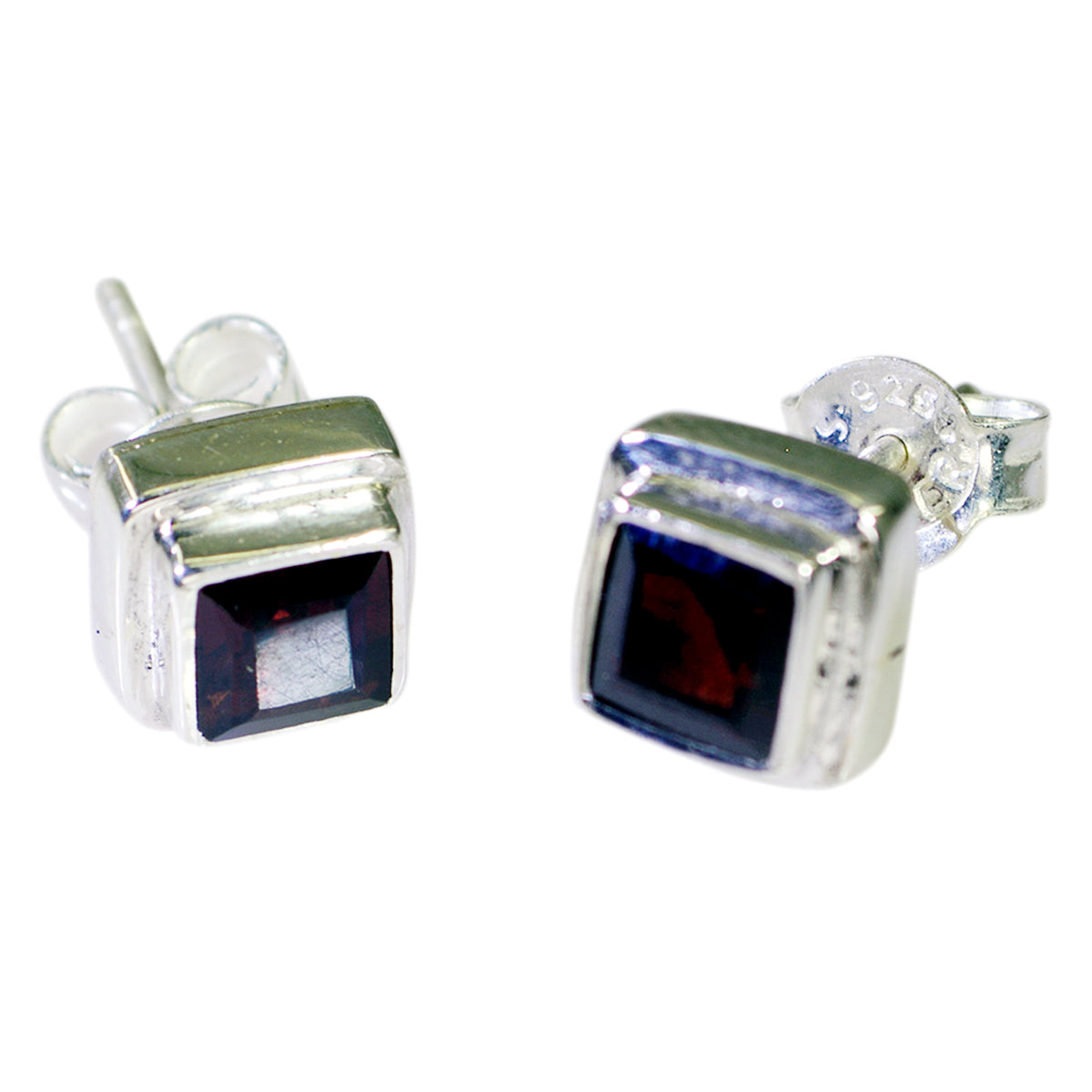 Noelia Red Solitaire Stud Earrings for Chic Styles