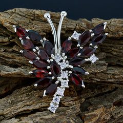 Layla Red Statement Pendant - Butterfly Design Jewelry