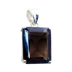 Riley Brown Pendant Necklace with Elegant Smoky Gemstone Smoky Quartz Brown Brown