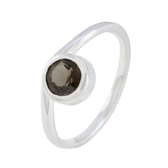 Araya Abstract Brown Solitaire Ring