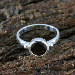 Teresa Abstract Brown Solitaire Ring