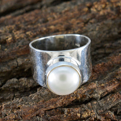 Laura Abstract White Solitaire Ring