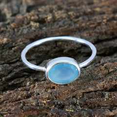 Sakura Graceful Aqua Solitaire Ring